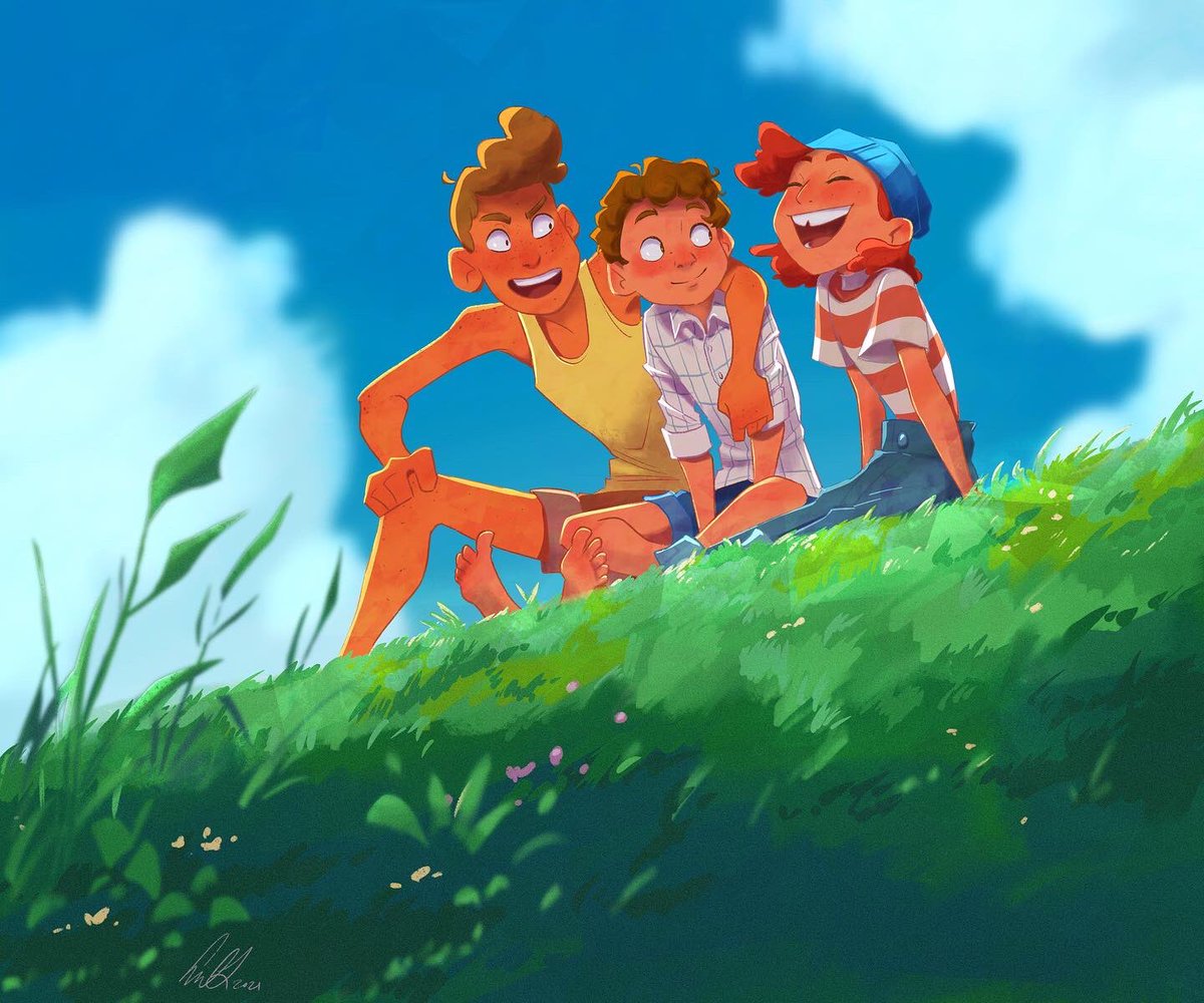 littlelundmark's tweet photo. Luca in a kind of Ghibli-style! #luca #lucamovie #AlbertoScorfano #guilia https://t.co/L2A9nr1qCH