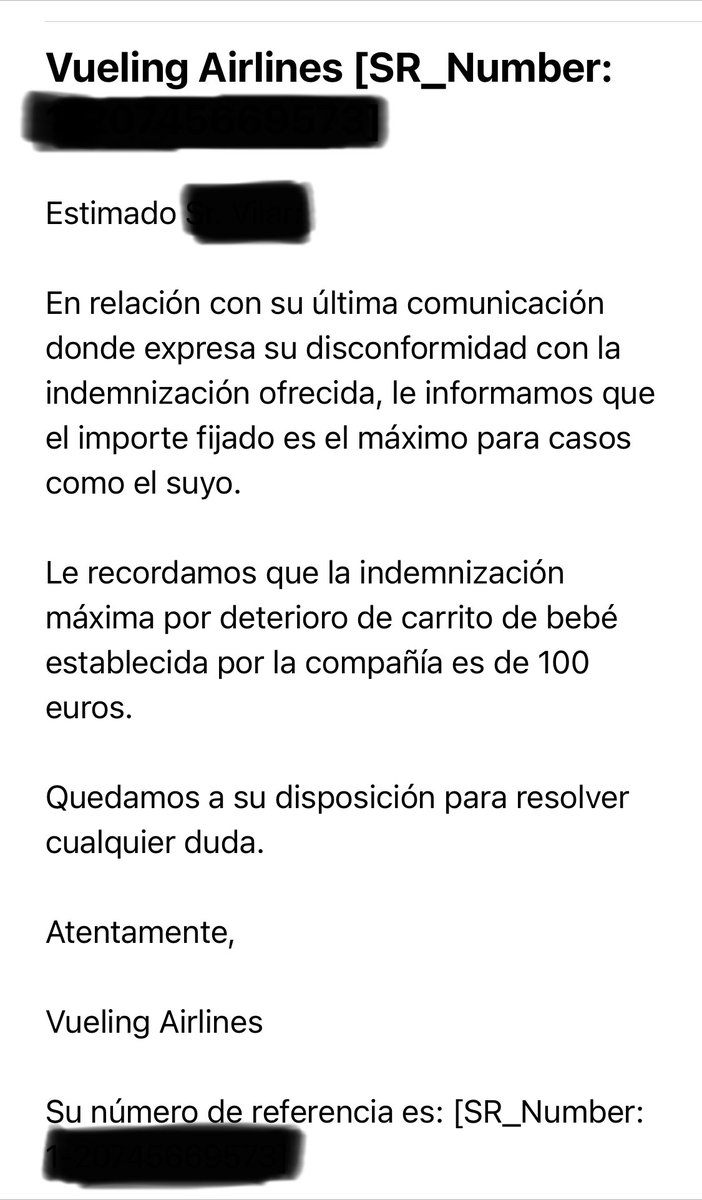 jorgevazc's tweet photo. @vueling No recomiendo esta compañia,mienten aprovechandose del desconocimiento de la gente,vulneran los derechos fundamentales de los pasajeros y no les importa saltarse el Convenio de Montreal de obligado cumplimiento para todas las compañias, adjunto prueba #respeto #nuncamás #vueling https://t.co/xPJSGVEeVY
