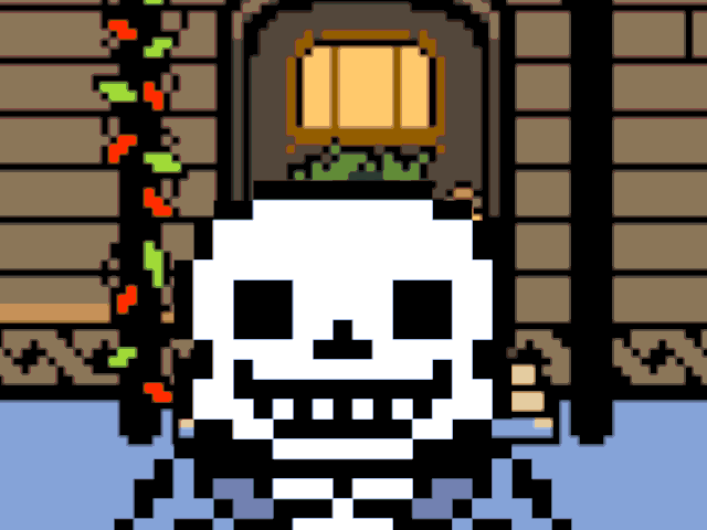 SansBased's tweet image. lol....outside the house....papyrus is making spaghetti......-s