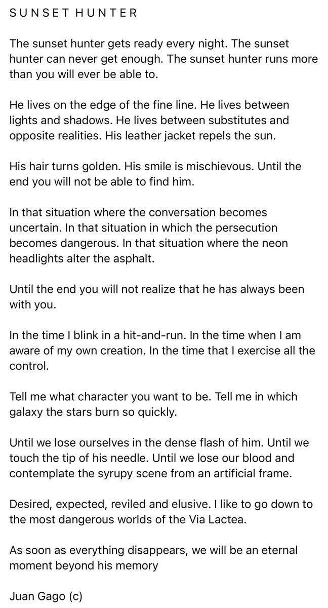 ionztomo16's tweet image. S U N S E T  H U N T E R 🌃 
By Juan Gago (c) ✍️
#sunsethunter #beyondmemory #beyondstars #aesthetic #poems