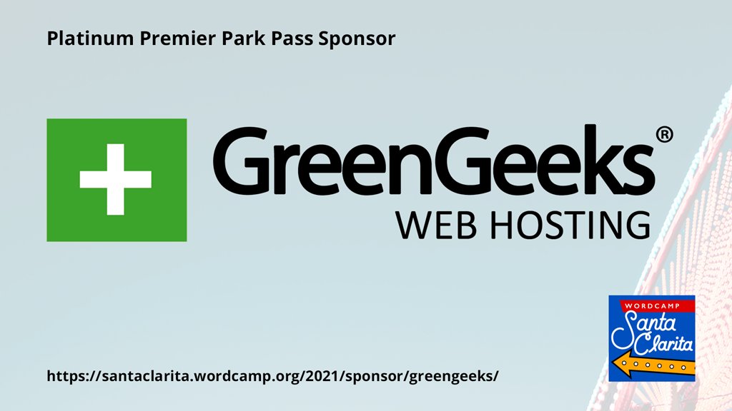 WordCampSCV's tweet image. THANKS AGAIN &amp;amp; SEE YOU NEXT YEAR: A final thank you to @goGreenGeeks for making last weekend&apos;s WordCamp Santa Clarita 2021 a rousing success.  #WCSCV @WordPressSCV