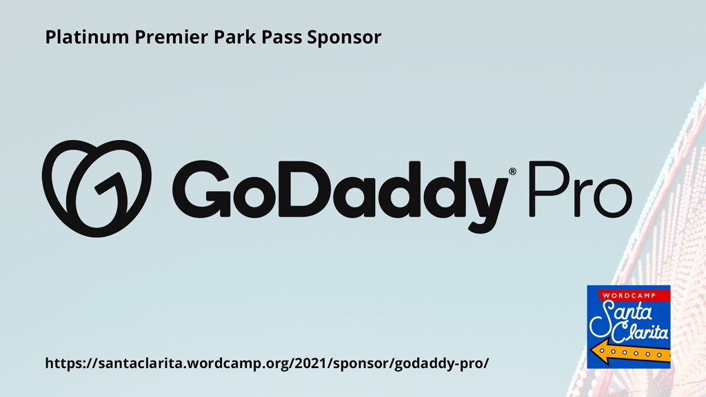 WordCampSCV's tweet image. THANKS AGAIN &amp;amp; SEE YOU NEXT YEAR: A final thank you to @GoDaddyPro for making last weekend&apos;s WordCamp Santa Clarita 2021 a rousing success.  #WCSCV @WordPressSCV