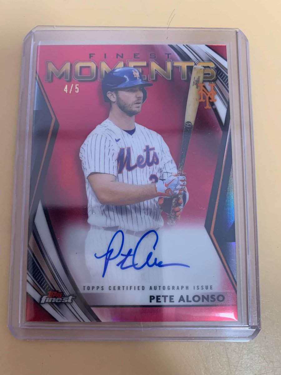 FirehandsB's tweet image. Big hit out of 2021 Topps Finest 

#mlb #mlbbaseball #baseball #baseballcards #newyork #mets