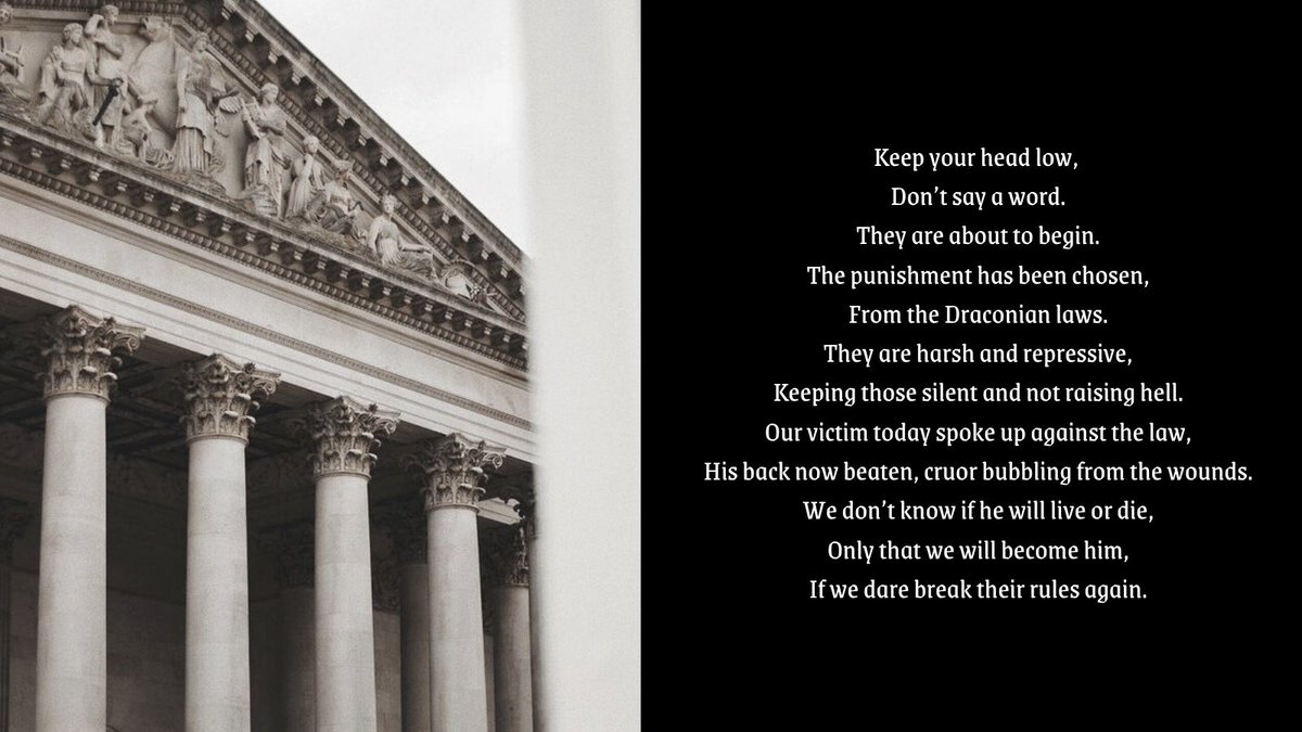 "#Draconian Law"

#cruor #crowcalls #PoetryIsNotDead <a href="/QuillandCrow/">Quill & Crow Publishing House</a>