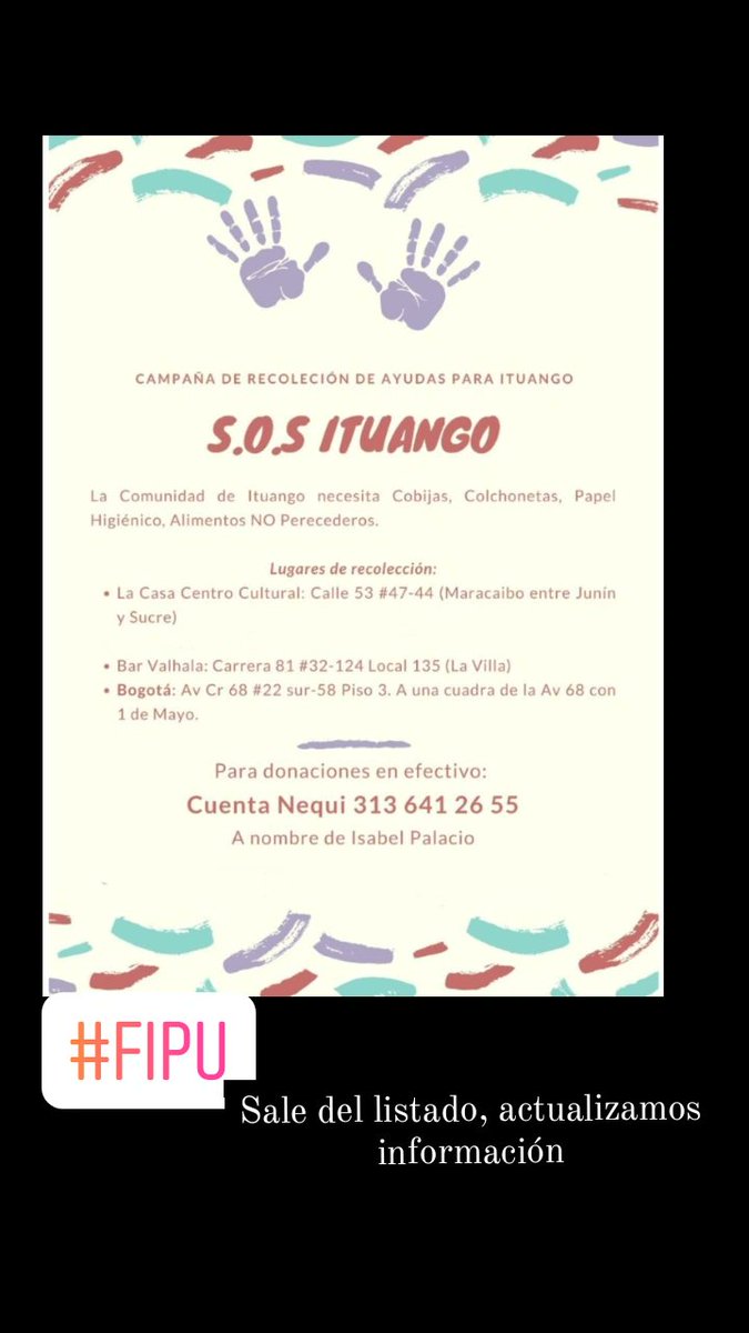 julirojitas's tweet image. #SOSItuango #ItuangoNosNecesita