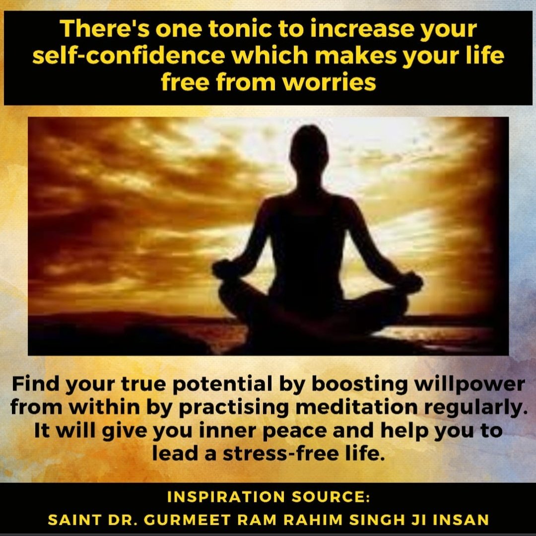 Stave-off Stress, Negative Thoughts and other #Health related problems with consistent Practice of Meditation and Live a Blissful #Life.
Happy Meditating!
#MondayMotivation
#MondayMorning 
#MondayMood