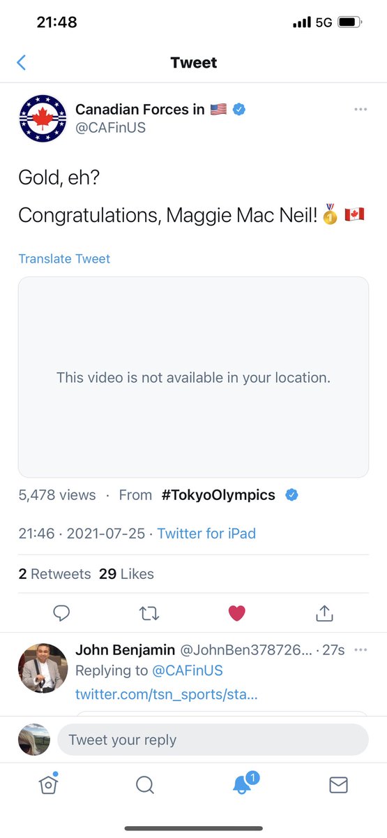 Ray5665's tweet photo. @CAFinUS #CanadianProblem #ThisVideoIsNotAvailableInYourLocation #CanadaEh #Gold ๐๐๐ https://t.co/cNXWmsihu3