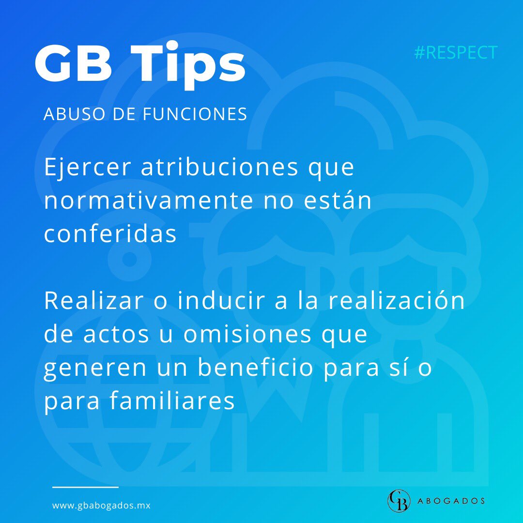 GB_ABOGADOS's tweet photo. ¿EN QUÉ COSISTE EL ABUSO DE FUNCIONES COMETIDO POR SERVIDORES PÚBLICOS?
..
Descubre estos y muchos datos más con #GBTips
..
#GBAbogados #sanosencasa #QuedateEnCasa #ServidoresPublicos #AdministracionPublica #Abuso #funciones https://t.co/VZ1qK0phu2
