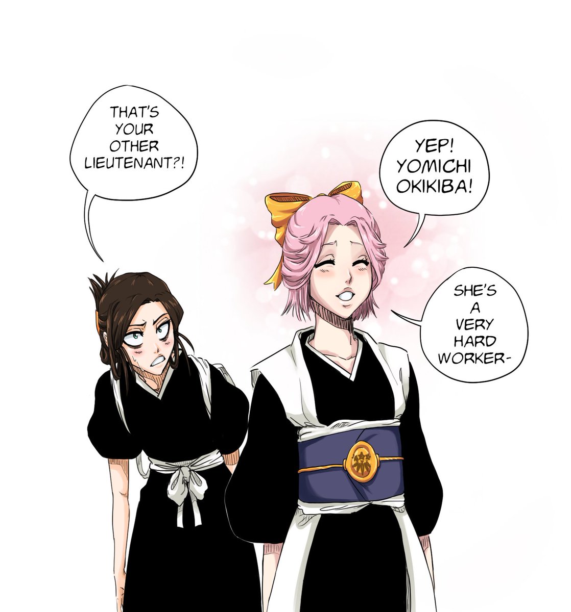 Art_Might's tweet photo. Lil comic gift for @6kihan and @pi_koneko and their ocs
Sakurana (Koneko) and Yomichi (Sekihan)
Feat. My bastard Morri lol
#BLEACH #BLEACH_anime #bleachoc #bleachocs #bleachcomic https://t.co/fOpP5ZlHQO