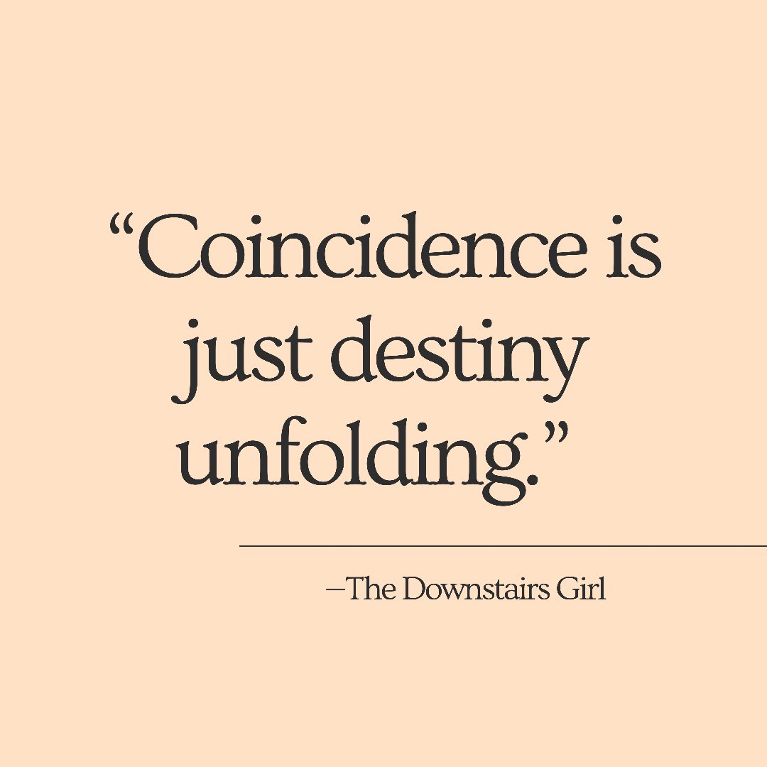 Stacey Lee on X: "Do you believe in coincidence? Coincidences are by  definition, remarkable, yet they happen commonly enough that we often  remember THAT they happened without remembering the coincidence, like when