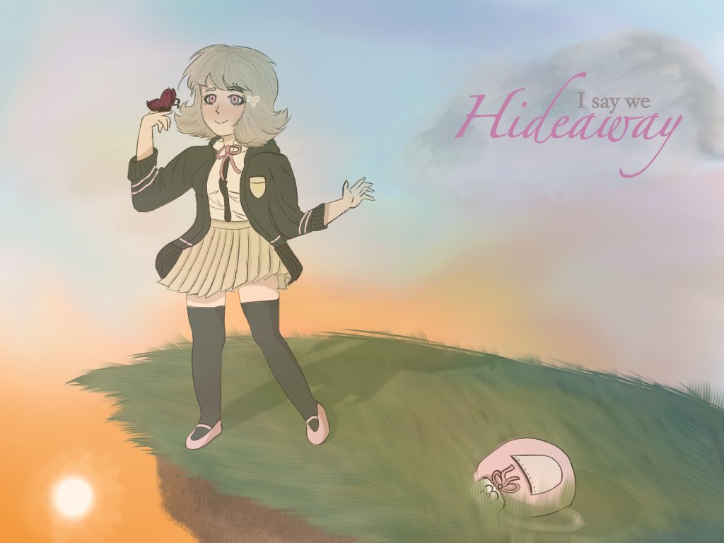 artzyhuman57's tweet photo. Song lyrics along with chiaki nanami?? This was one of my favorite things to draw 👈👈 https://t.co/Yrjq1fXAQ5