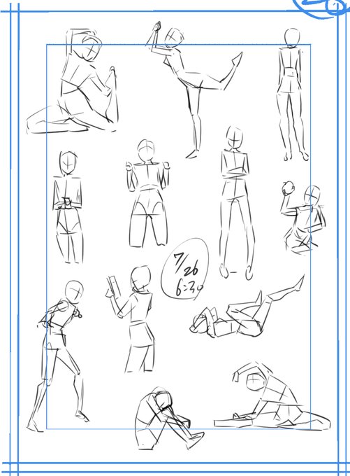 おはようございます☀️
今日もコツコツお絵かき頑張るぞぃ!
#朝練60秒クロッキー 