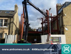 AMHOMESUK's tweet photo. The #AMHomes team were in #Cambridge erecting a new steel portal frame for an extension and refurbishment of offices.
Let us reimagine your #AMazingOffice
A quality job at the best price. 👍 
📲: https://t.co/vzunXzBck0
☎️: 0116 2882297
#AMazingHomes #Commercial #Property https://t.co/h6x5O1nV25