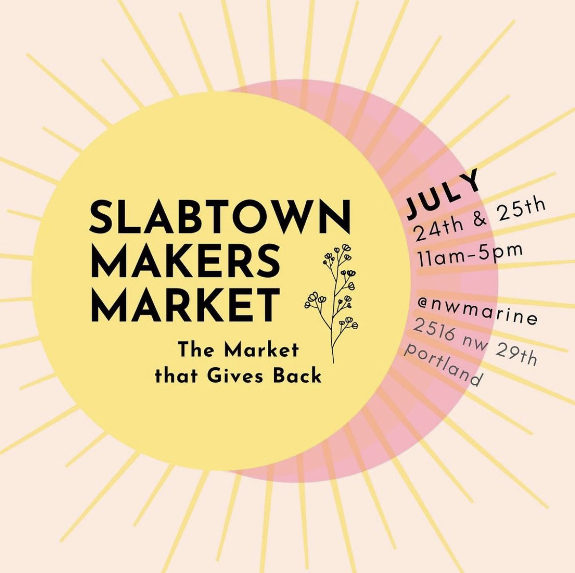 The Slabtown Makers Market is open till 5pm today. If you’re looking for a fun reason to get out and enjoy this gorgeous day, look no further... #portlandmade #nwportland #nwpdx #slabtown #makersmarket #Portland