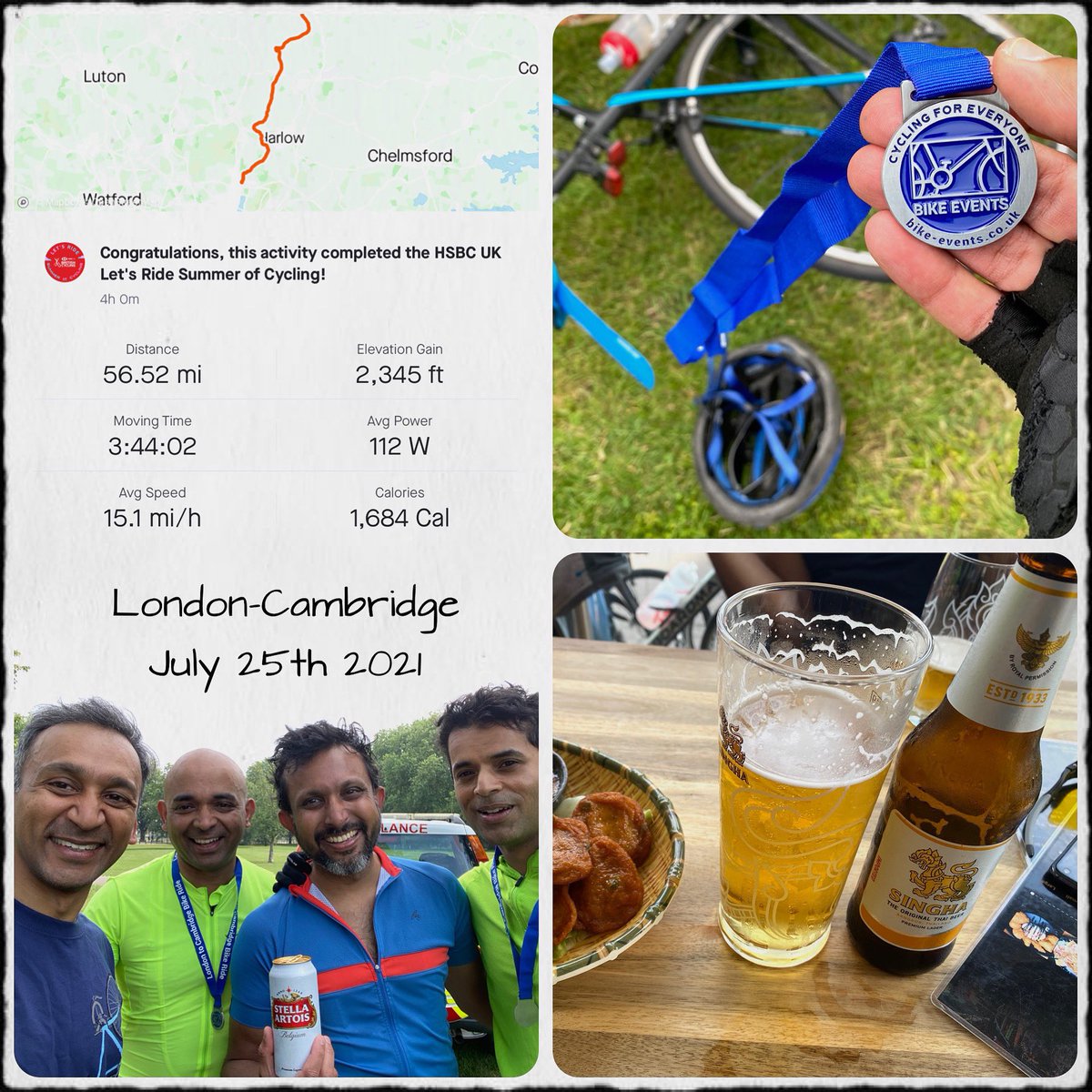 rejeeve's tweet photo. London to Cambridge Sportive 2021 with friends from high school on a super duper day. Thank you @BikeEventsTeam for organising this! @BritishCycling @UKCycleChat #Cambridge #London https://t.co/8JCcS37ogo