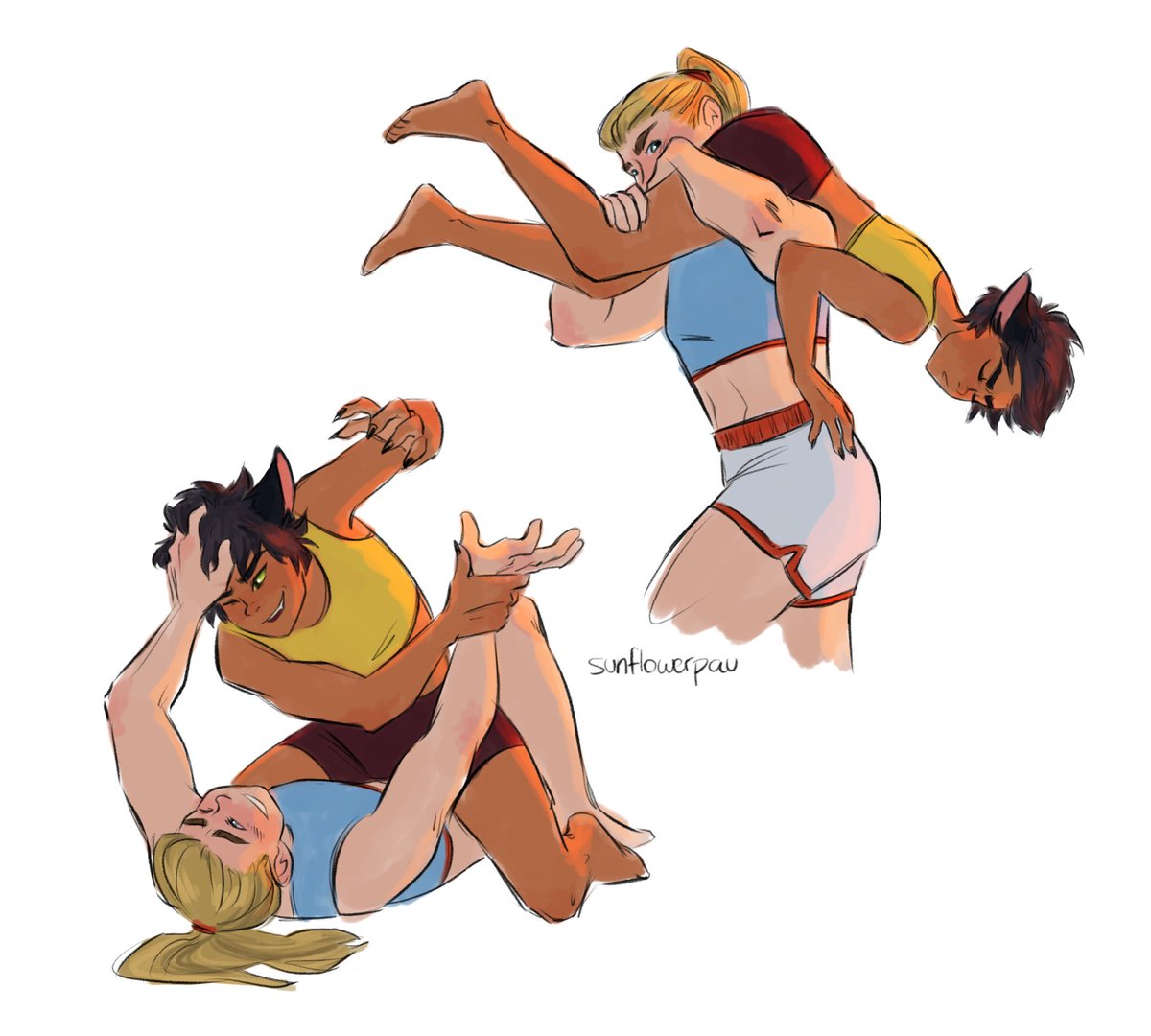 sunflowerpau_'s tweet photo. roughhousing is a love language
#sherafanart #catradora https://t.co/moWktyKX0i