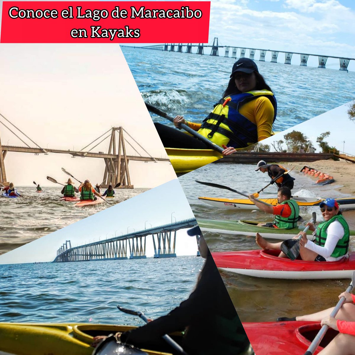EmblemasZ's tweet photo. Lago de Maracaibo, lugar con años de historia en el estado Zulia, donde puedes conocer el Puente General Rafael Urdaneta haciendo Kayaks🛶⚡excelente servicio y actividad familiar brindado por @kapuitours ✨ #turismozulia #kayaking  #lagodemaracaibo https://t.co/M8xv3pK6qF