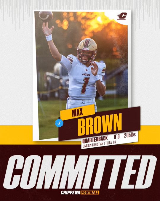 mmax_23's tweet photo. Committed !!! @CMU_Football #FireUp 🔥🔥🔥 https://t.co/jf34xBdUi5