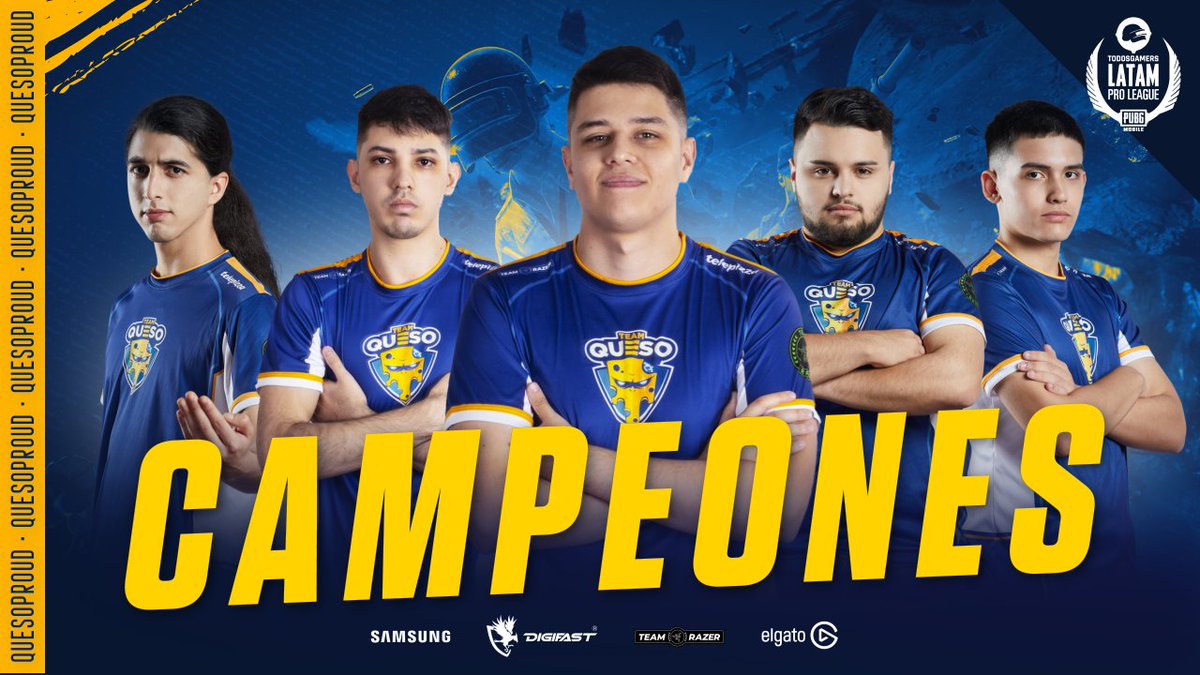 🏆 ¡CAMPEONES de la #LatamProLeague en PUBG Mobile! 🏆

Enhorabuena a jugadores y staff! #QuesoProud 🧀💙