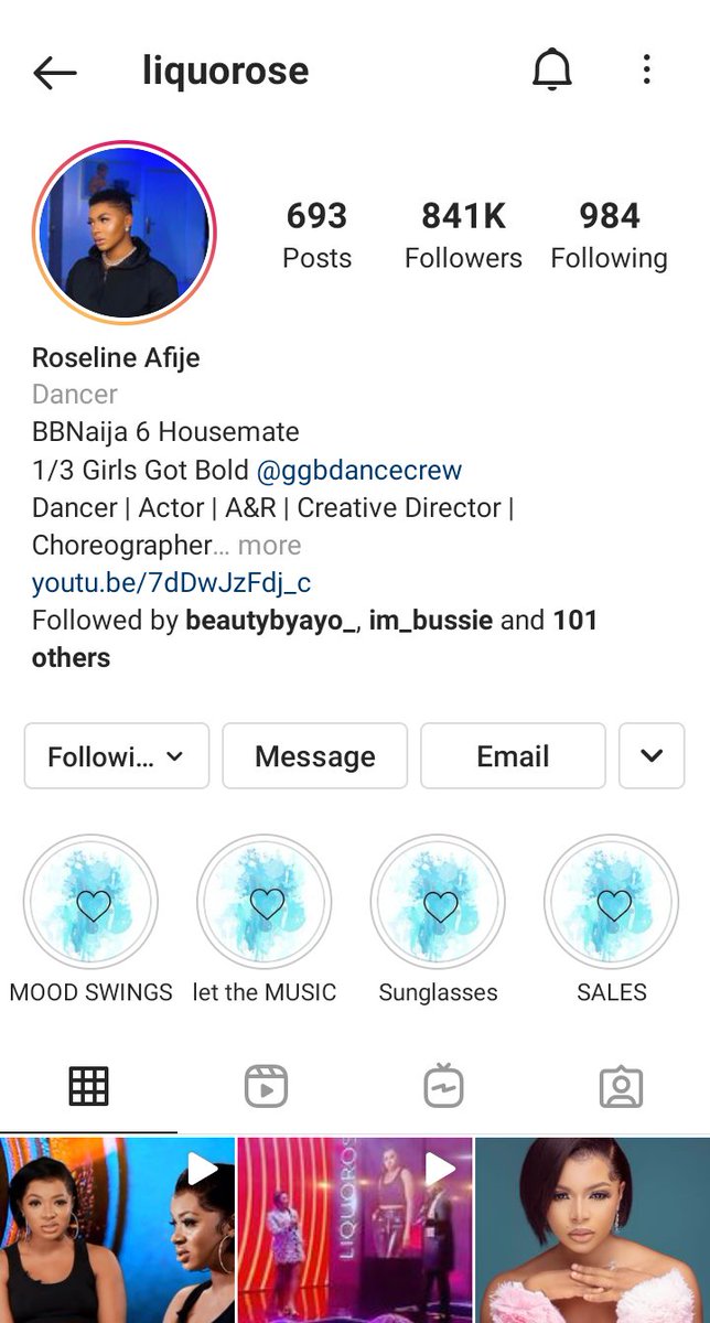 Fingerchops2's tweet photo. Liquorose IG account dey rise like garri ooooo..
From 734k to 841k and counting in one night o..
#fingerchops
#bbnaija https://t.co/CL8jaKD9tD