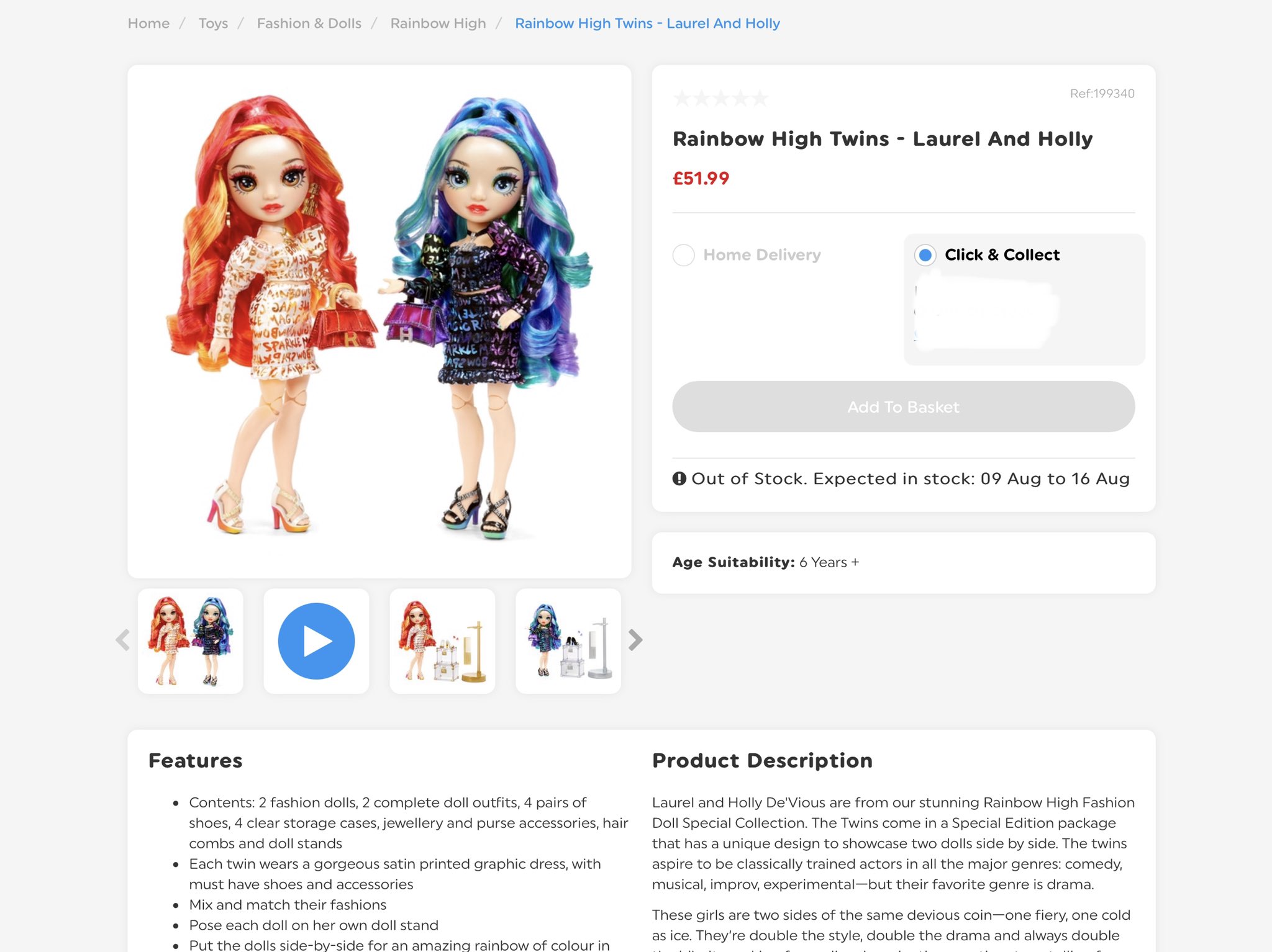Ever after high dolls smyths hot sale