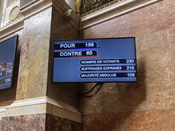 Mediavenir's tweet photo. 🇫🇷 ALERTE - Le #PJLSanitaire prévoyant l’extension du #PassSanitaire et l’obligation vaccinale pour les soignants a été définitivement adopté par l’Assemblée nationale. (vote) #COVID19France #DirectAN https://t.co/WCS4Fi3tyd