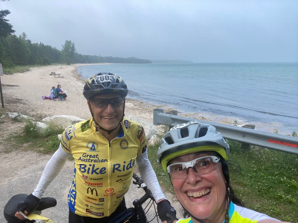 JohnHewko's tweet photo. Great cycling on Washington Island in Door County Wisconsin with excellent quality roads and little traffic. If only we had roads like this in Illinois!  Getting ready for ⁦@ElTourDeTucson⁩ in November to ride to #endpolio https://t.co/nu6SjEFDHu