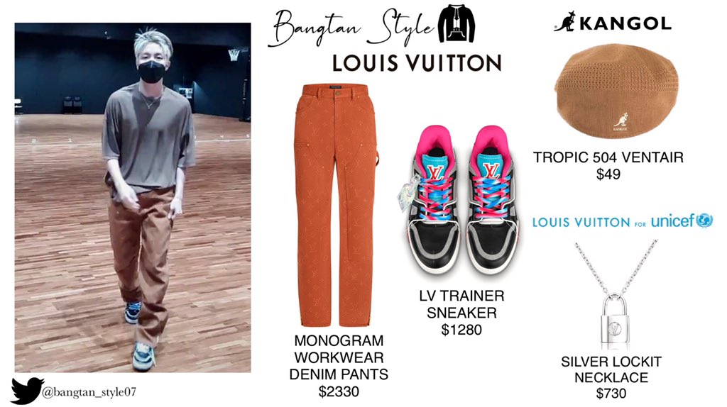 Bangtan Style⁷ (slow) on X: VLIVE 210726 Hobi wears LOUIS VUITTON