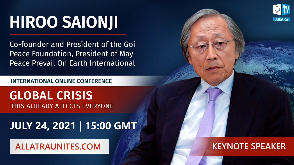 olgaschmidt_'s tweet photo. Respected Mr. Saionji gave an exclusive interview for an international conference “Global Crisis. This Already Affects Everyone” on https://t.co/NdWlZAL2Pv
#allatraunites #allatratv #japan #goipeacefoundation #unity #WatchNow #Japanese https://t.co/zxcNNTqkfX