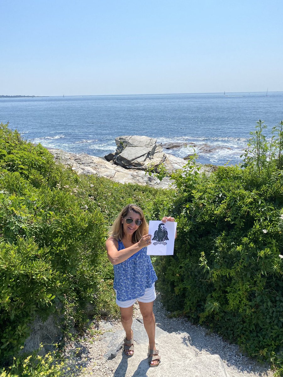 Flat Raven on the rocks - at Beavertail Lighthouse In Jamestown, RI <a href="/RBMS_Official/">River Bend M.S.</a>