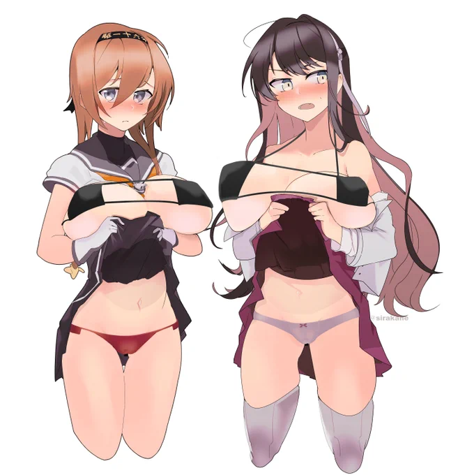 おはようございます
修正できてなかったから再投稿

Skebの長波様と照月ちゃん 