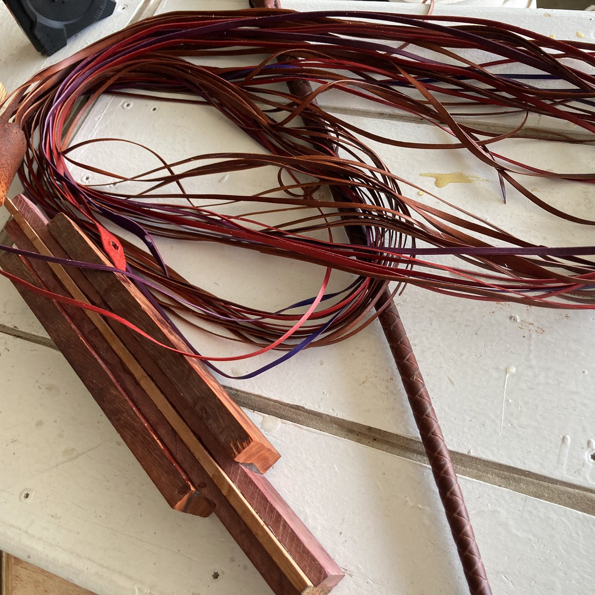 I'm so excited for this project! It's going to be a 5 foot 16 plait Tachi model bull whip with a laminated wood handle. I'll be keeping this whip for myself!
.
.
#whip #whips #leatherwhip #whipmaking #leatherbraiding #torrancefisher #swordguybuilds #sgb