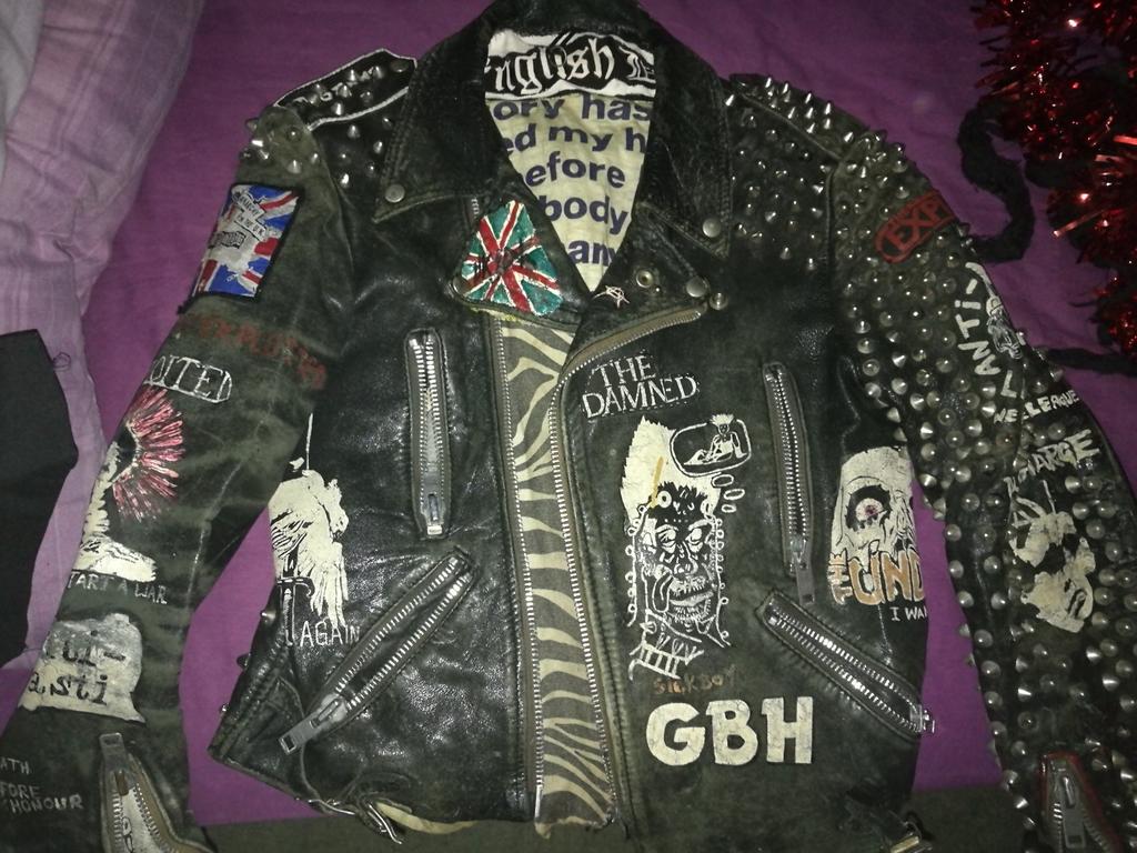 brianfinks69's tweet image. Also found my old leather jacket in the wardrobe as well today its over 30 years old ....#punk #paintedjacket
@Rexhonk 
@SannizL