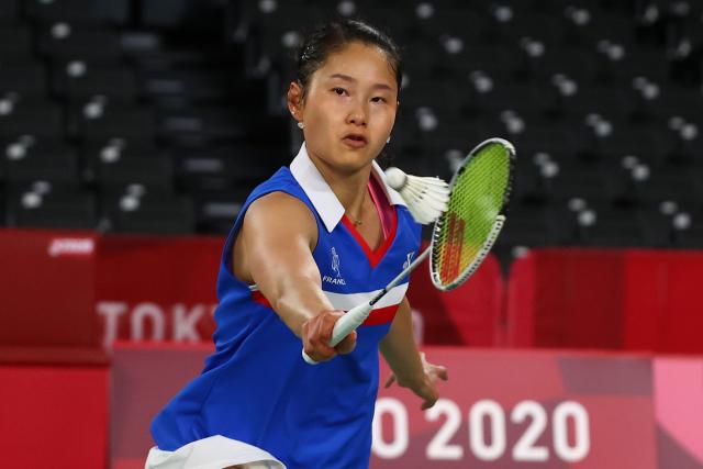 La Française Xuefei Qi, battue lors de la première rencontre du groupe P, s'est imposée en deux sets ce lundi matin (21-10, 21-14) lors de son deuxième match face à la Suissesse Sabrina Jacquet. ow.ly/Ih4n50FDjIL