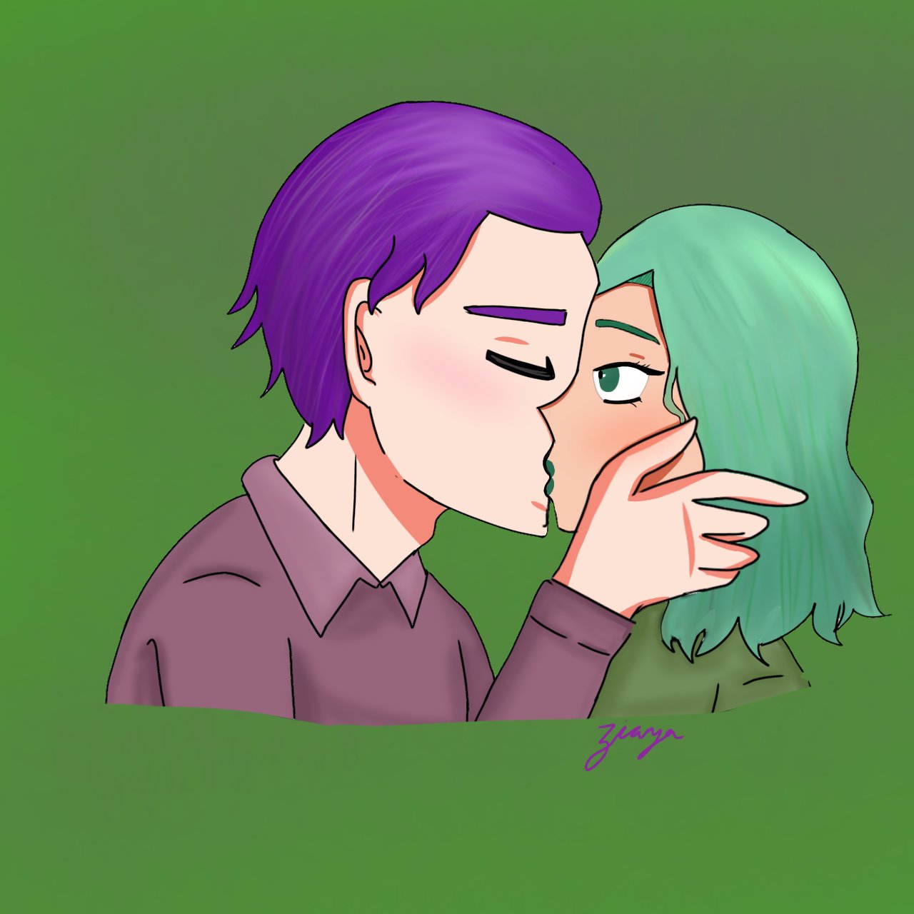 𝕷𝖆𝖉𝖞 𝕯𝖗𝖆𝖈𝖚𝖑𝖆 Well I Had This Drawing Saved So I Finished It Enfp X Intj Are One Of My Favorite Shipps Mbti Intj Enfp Shipp Fanart Couple Drawing Art