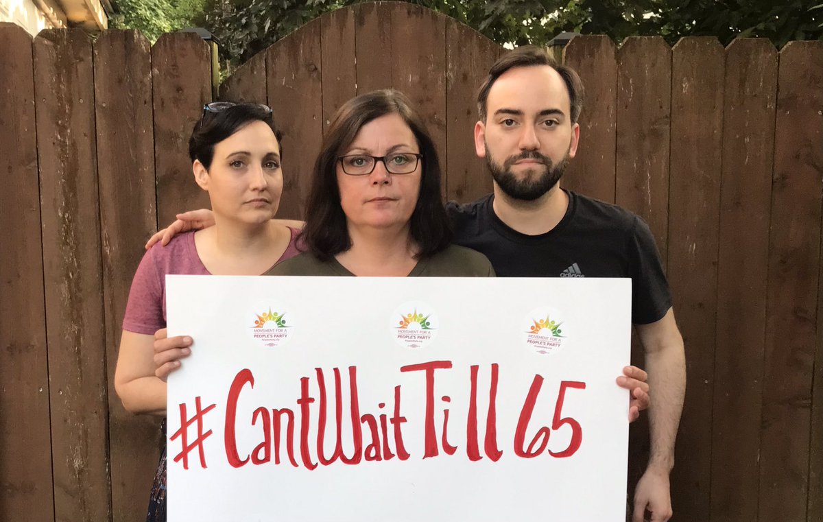 Our reps keep telling us that they will pass universal healthcare, but it’s only campaign trail promises. We #CantWaitTill65. We NEED #MedicareForAll now! Share your story and your family’s story. Help spread the word.