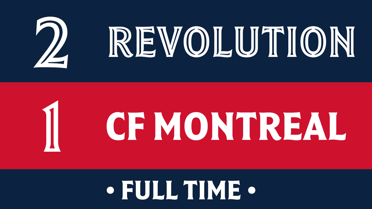 2 🐾 goals
3 points for the boys in blue! 🔵

#NERevs // #NEvMTL