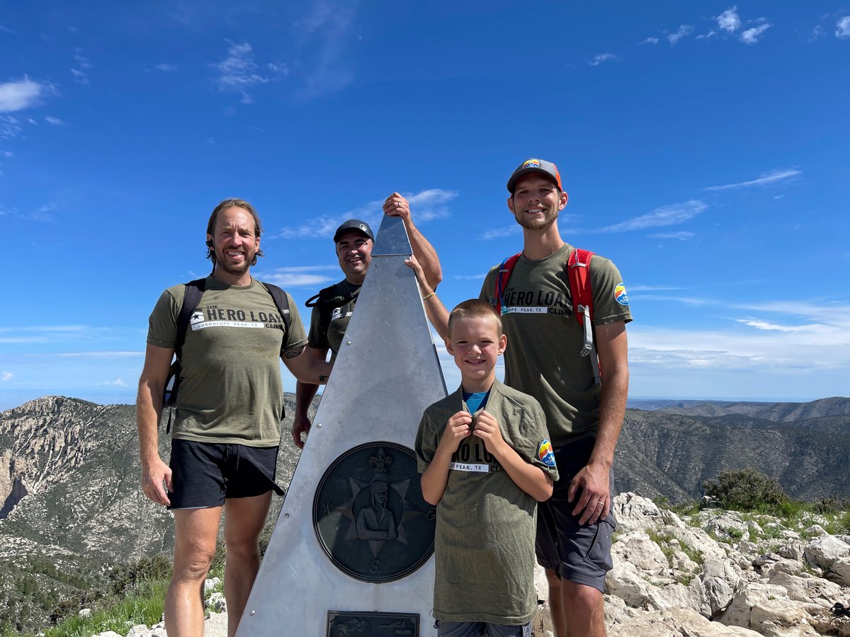 Success! The team summited the highest peak in Texas, Guadalupe Peak.
give.keepclimbingfoundation.org/HeroLoanClimb
<a href="/HeroLoan1/">Hero Loan ™</a> 
<a href="/FisherHouseFdtn/">Fisher House</a> 
#summit #HeroLoanClimb #KeepClimbing #VeteransNeedOurService #nonprofit #fundraising