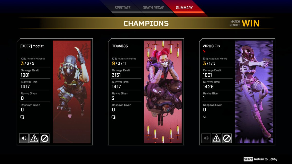 TDub83's tweet photo. Nice warmup match #PCGaming #ApexLegends https://t.co/qSIKNi0CJH