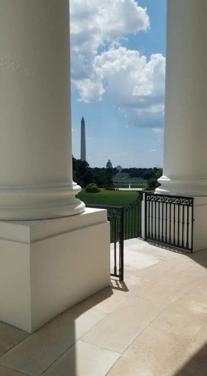 MarkJWestpfahl's tweet photo. 2 years ago today, I was at the White House. Here's the South Portico from the Green Room and Blue Room. #whhti19 https://t.co/gmXxzytJ9P