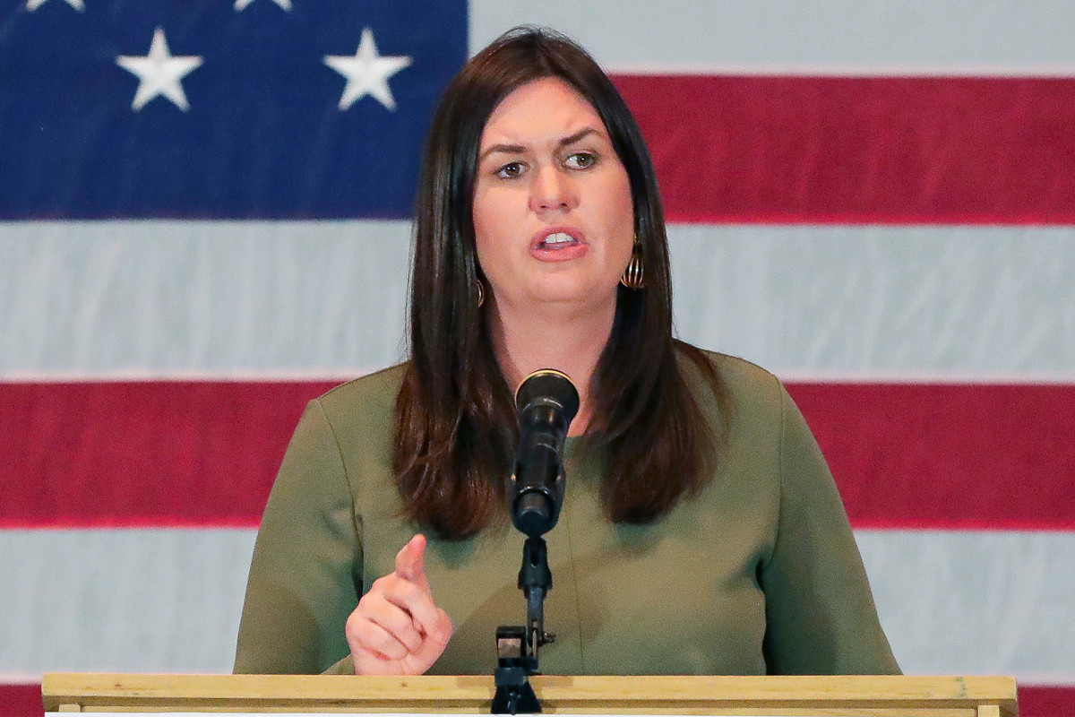 Sarah Huckabee Sanders urges people to get the 'Trump vaccine'