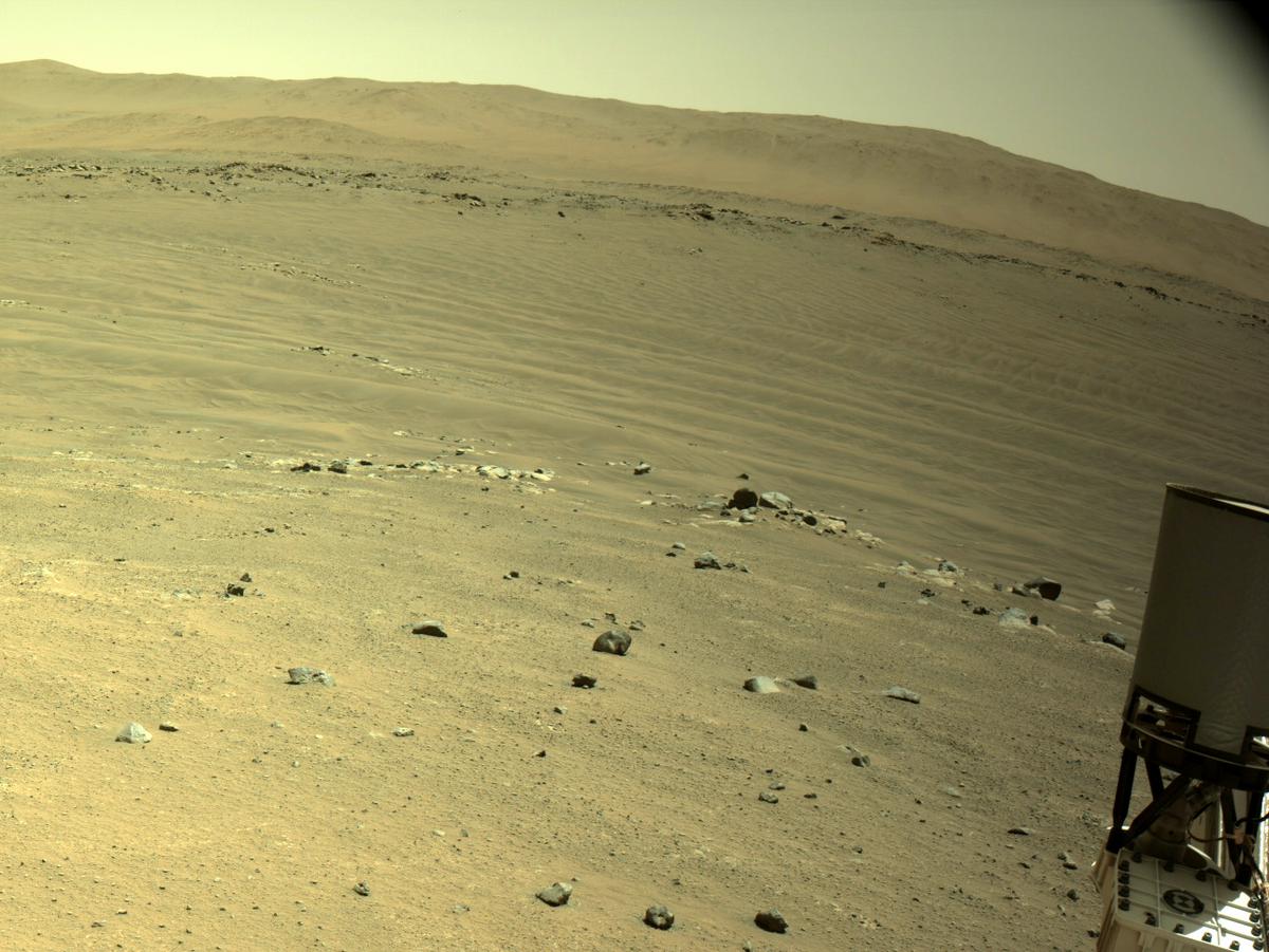 MarsMissionImgs's tweet photo. #PerseveranceRover image taken on #Sol137 at 1:18:30.703 PM with #Navcam #Mars #NASA #Space https://t.co/Vly955nMsL