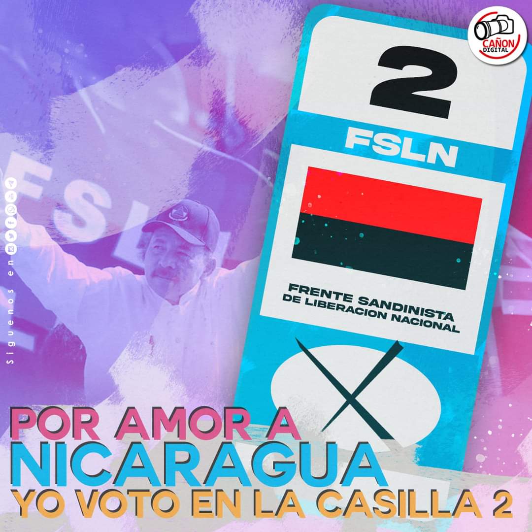 CanDigital2's tweet image. Recordemos este 7 de noviembre, todos a votar en la casilla 2!
❤🖤👊

#24Y25VERIFICANDONOSGANAMOSTODOS 
#Nicaragua 
# 25Julio