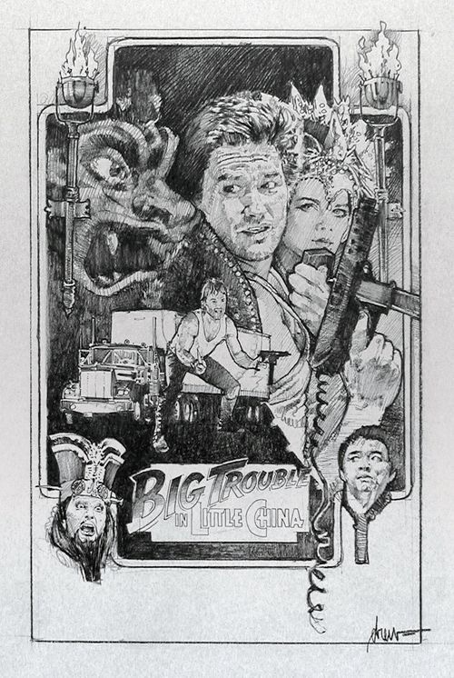 One of the “Big Trouble In Little China” B&W Poster Comps…it’s all in the reflexes!

#JohnCarpenter #KurtRussell #KimCattrall #JamesHong #DennisDun #80s #Art