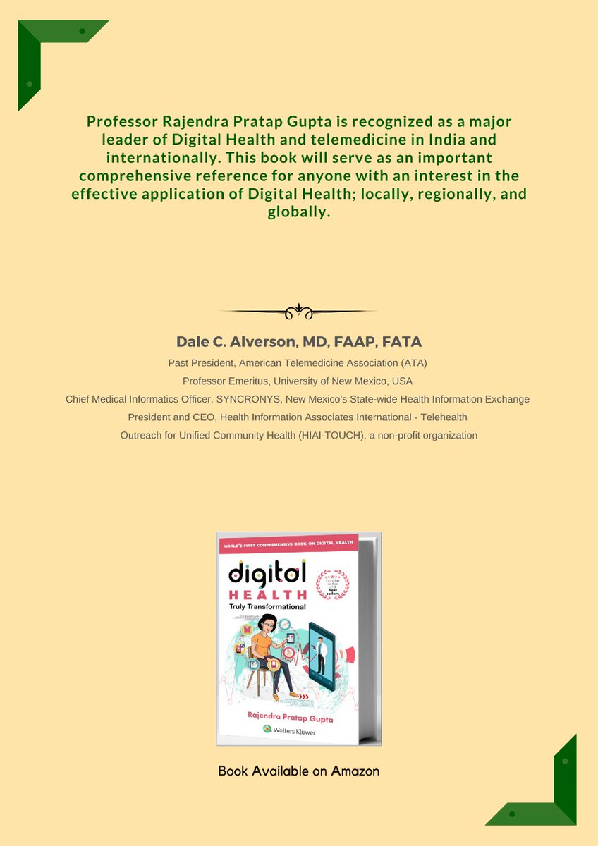 HealthParliamnt's tweet photo. A must-read book on Digital Health.
@RajendraGupta @MevishPVaishnav
#digitalhealth #digitalhealthadoption #globaldigitalhealth #digitaltools #digitalhealthcare https://t.co/zT13QCcMxX