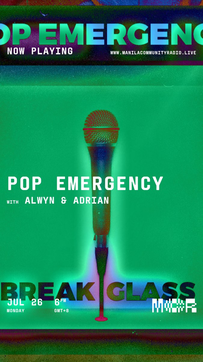 mcradio_live's tweet photo. Pop Emergency 🚨 w/ Alwyn & Adrian now playing at https://t.co/XeOGPqrjY1
#MCR #ManilaCommunityRadio https://t.co/vLZTKAdf1J