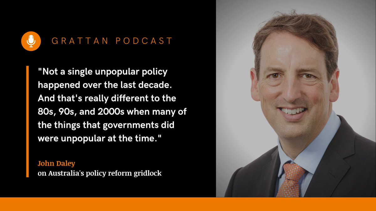 Is Australian policy reform a popularity contest? Find out on our latest podcast with @JohnDaley_ and @kat_clay, how good governance can overcome policy blockers. ow.ly/OS1s50FD5MR #auspol