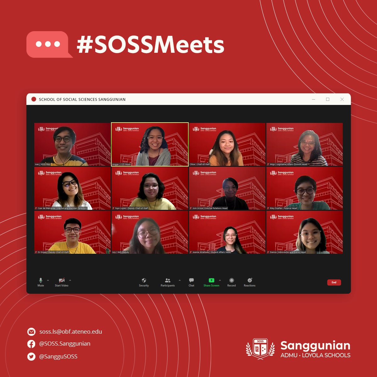 SangguSOSS's tweet photo. Last July 9 and July 20, #SOSSMeets for a General Assembly and the last phase of PlanSem. This academic year, SOSS Sanggunian aims to empower each student's voice in building an active connection, with constituents' needs and interests at the core.❤#StrongerWithSOSS #SOSSerbisyo https://t.co/5EQ4vCAcGy