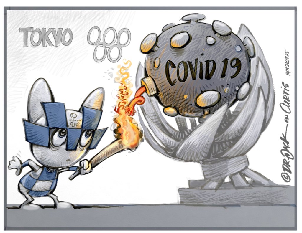 digitaljungle's tweet photo. Will the #Olympics be remembered as a #SuperSpreaderEvent? All we can hope for is that the global camaraderie that it engenders will far outweigh any negative effects #Torch #Mascots #Tokyo2020 #COVID19 #TokyoOlympics2021 #Miraitowa #olympictorchrelay #SOMEITY #OpeningCeremony https://t.co/c7LaMQpGPL