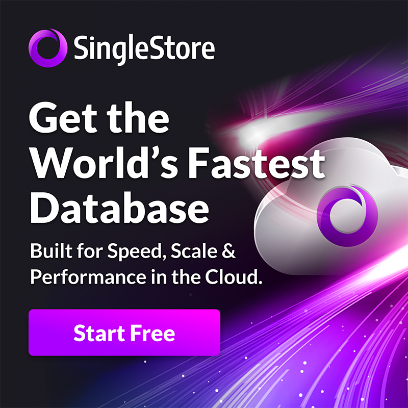 SingleStoreDB's tweet photo. Switch to the world’s fastest cloud database built for speed, scale and performance. Start for free!